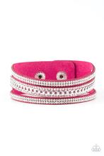 Load image into Gallery viewer, Rollin&quot; In Rhinestones - Pink Bracelets
