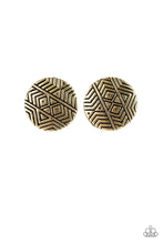 Load image into Gallery viewer, Bright as a button   - Brass EARRINGS
