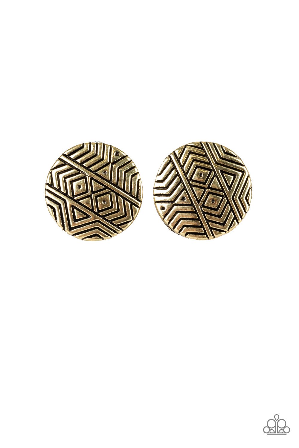 Bright as a button   - Brass EARRINGS