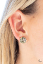 Load image into Gallery viewer, Bright as a button   - Brass EARRINGS
