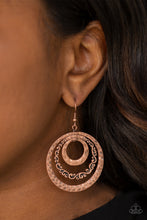 Load image into Gallery viewer, Out of Control Shimmer - Copper Earring
