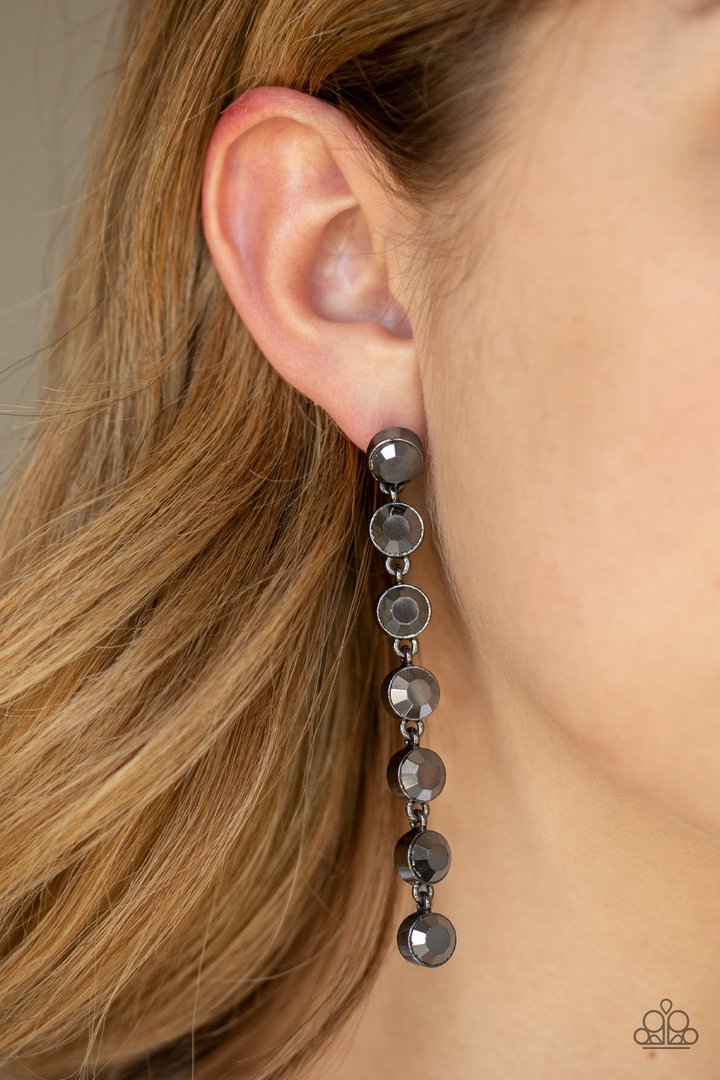 DAZZLING DEBONAIRE - BLACK Earrings