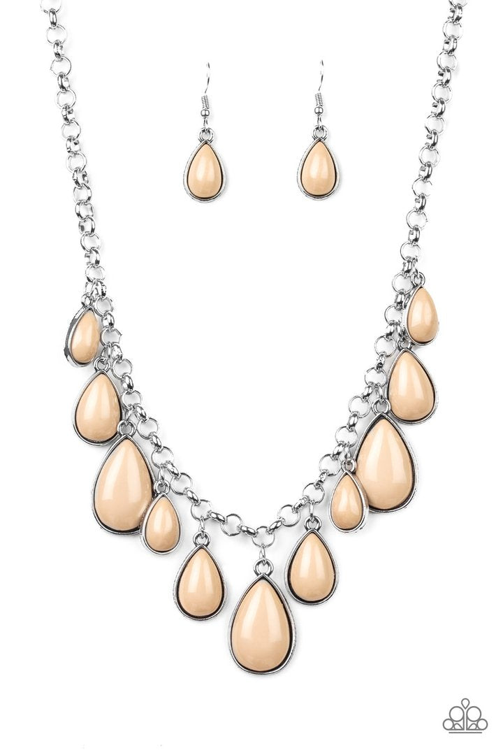Jaw Dropping Diva  - BROWN Necklace