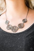 Load image into Gallery viewer, Rosy Rosette  -BLACK Necklace
