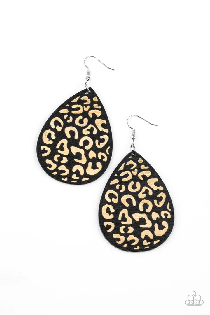 Suburban Jungle - Black  Earrings