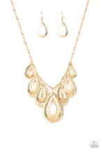 Load image into Gallery viewer, Teardrop Tempest   - GOLD  Necklace
