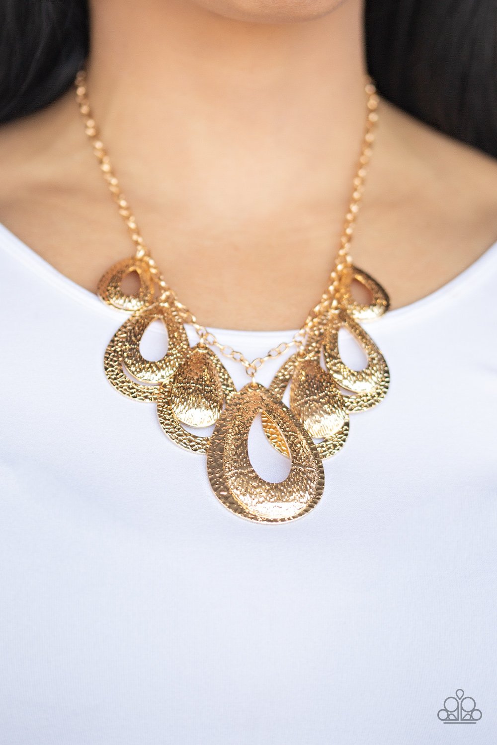 Teardrop Tempest   - GOLD  Necklace