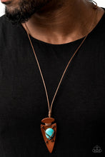 Load image into Gallery viewer, Hold Your Arrowhead Up High - BLUE Men&#39;s  Urban Necklace
