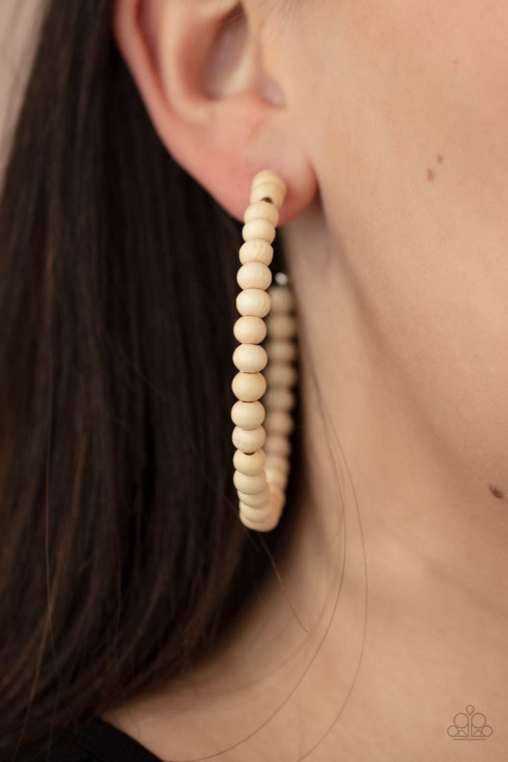 Should have, could have, WOOD have - White  Earring