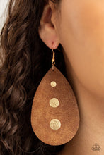Load image into Gallery viewer, Rustic Torent - GOLD Earrings

