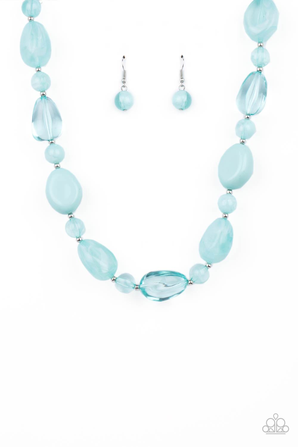 Staycation Stunner/ I Need A Staycation  -BLUE Necklace & Bracelet SET