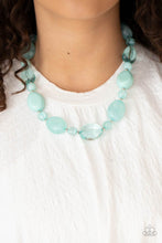 Load image into Gallery viewer, Staycation Stunner/ I Need A Staycation  -BLUE Necklace &amp; Bracelet SET

