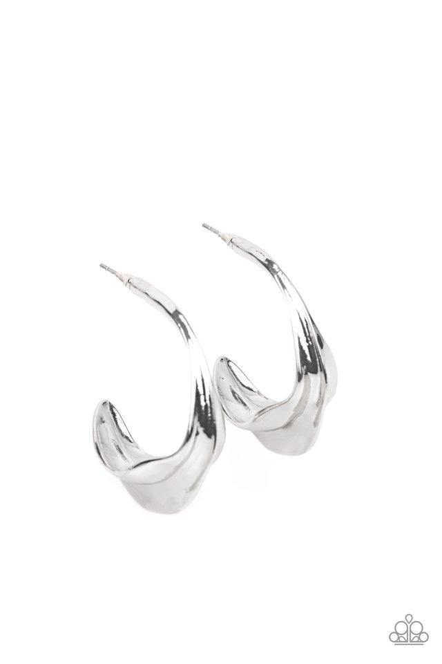 Modern Metldown  -SILVER   Earring