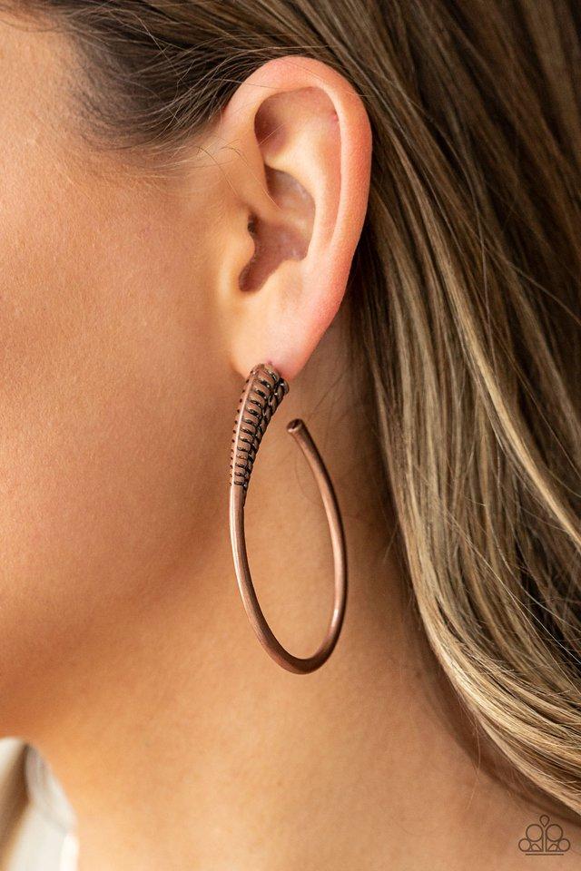 Fully Loaded  - Copper  Earrings