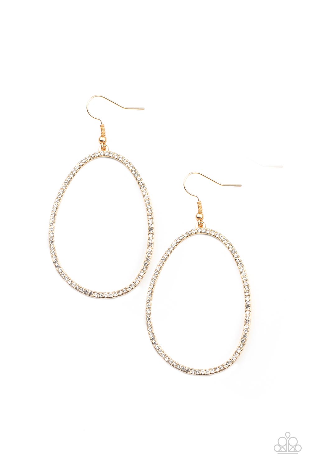 Oval-Ruled -GOLD  Earring