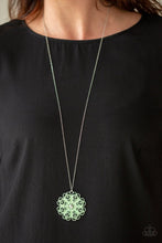 Load image into Gallery viewer, Spin Your Pinwheel  - GREEN  Necklace
