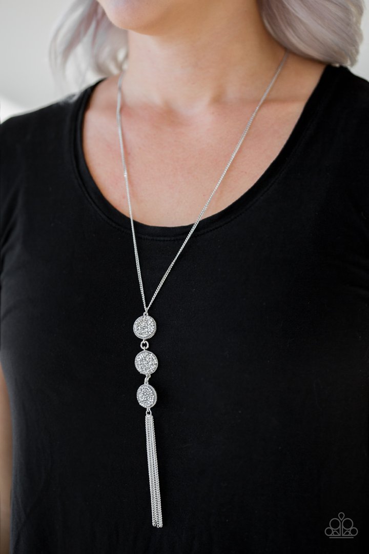 Triple Shimmer -  WHITE Necklace