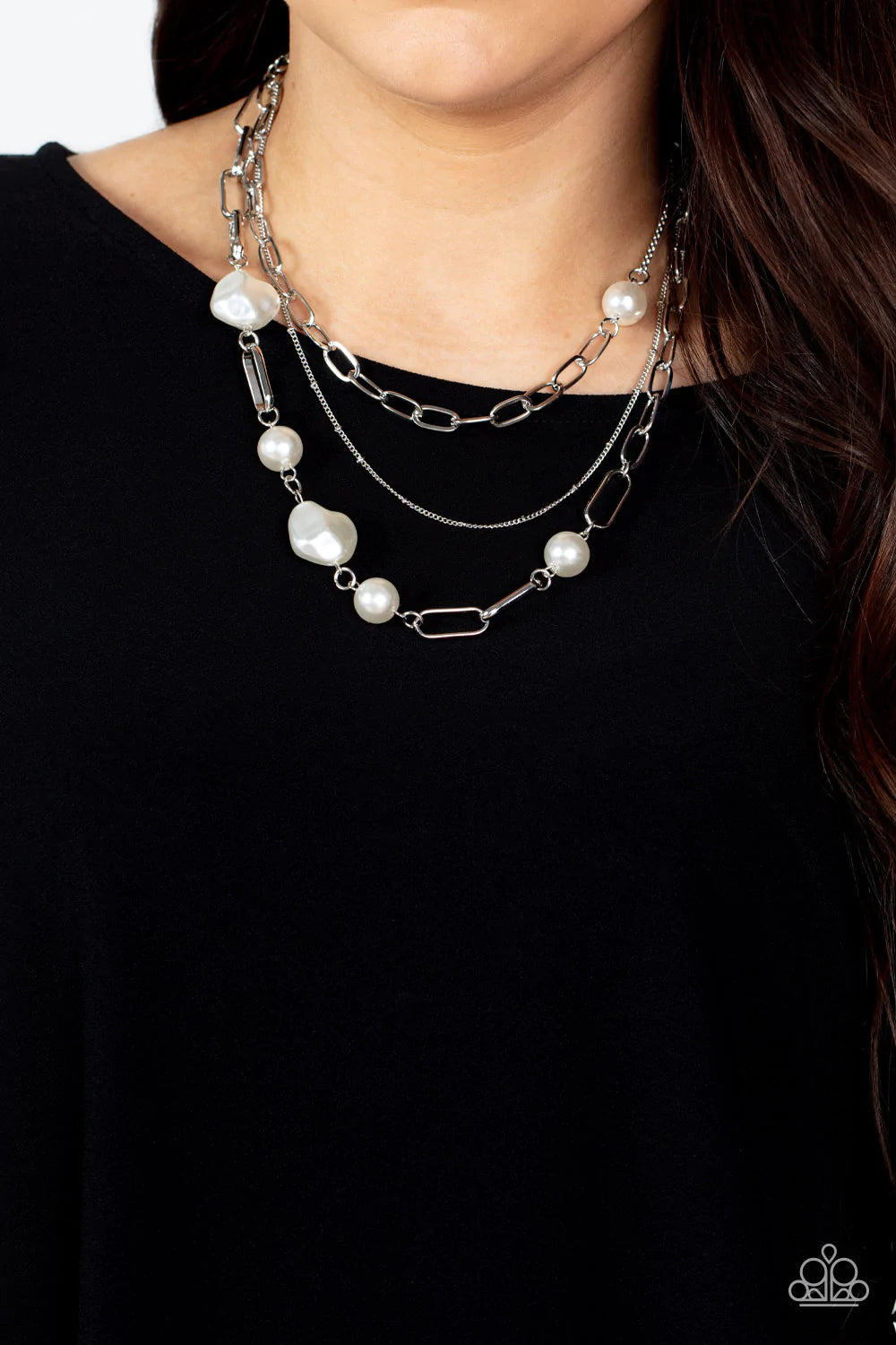 Modern Innovations  -White  Necklace