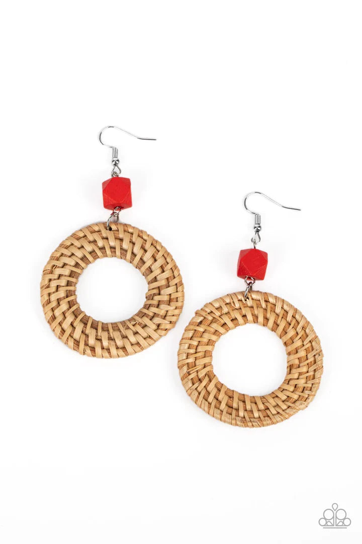 Wildly Wicker - RED Earring