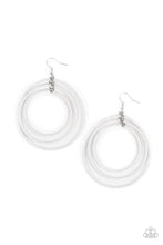 Load image into Gallery viewer, Colorfully Circulating  - WHITE Earrings
