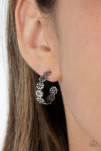 Load image into Gallery viewer, Floral Fad   - SILVER Hoops  Earring
