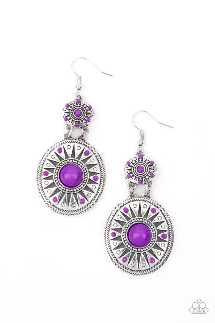 Temple Of The Sun -  PURPLE  Earring