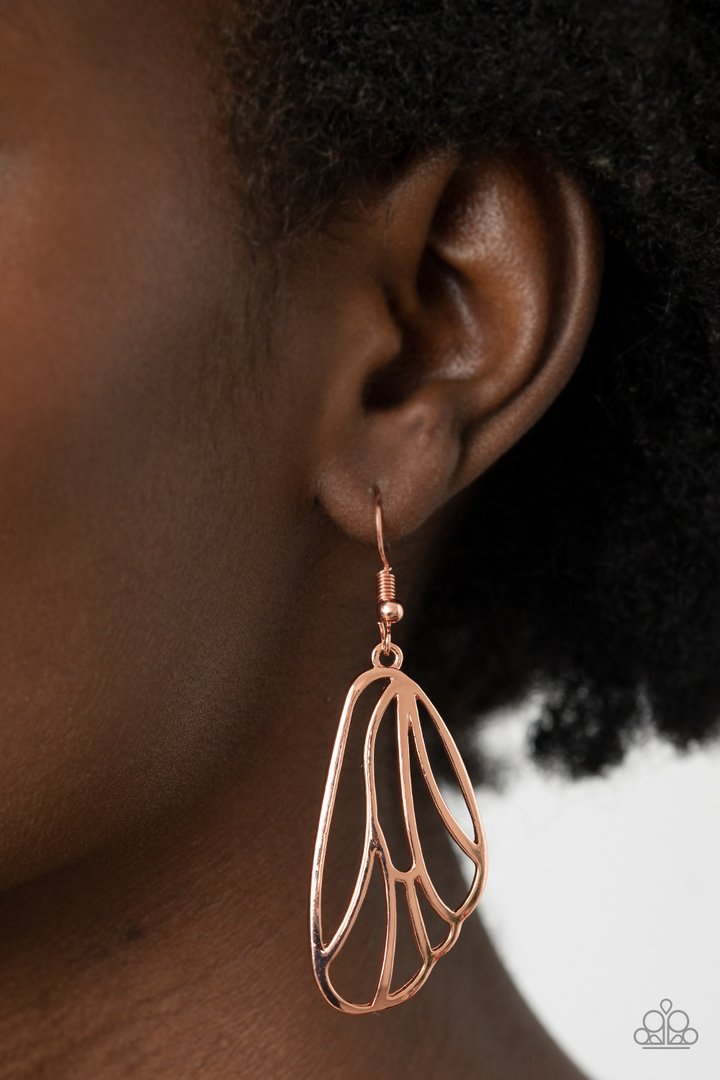 Turn Into A Butterfly  - COPPER  Earrings