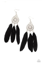Load image into Gallery viewer, Pretty In Plumes - BLACK  Earrings
