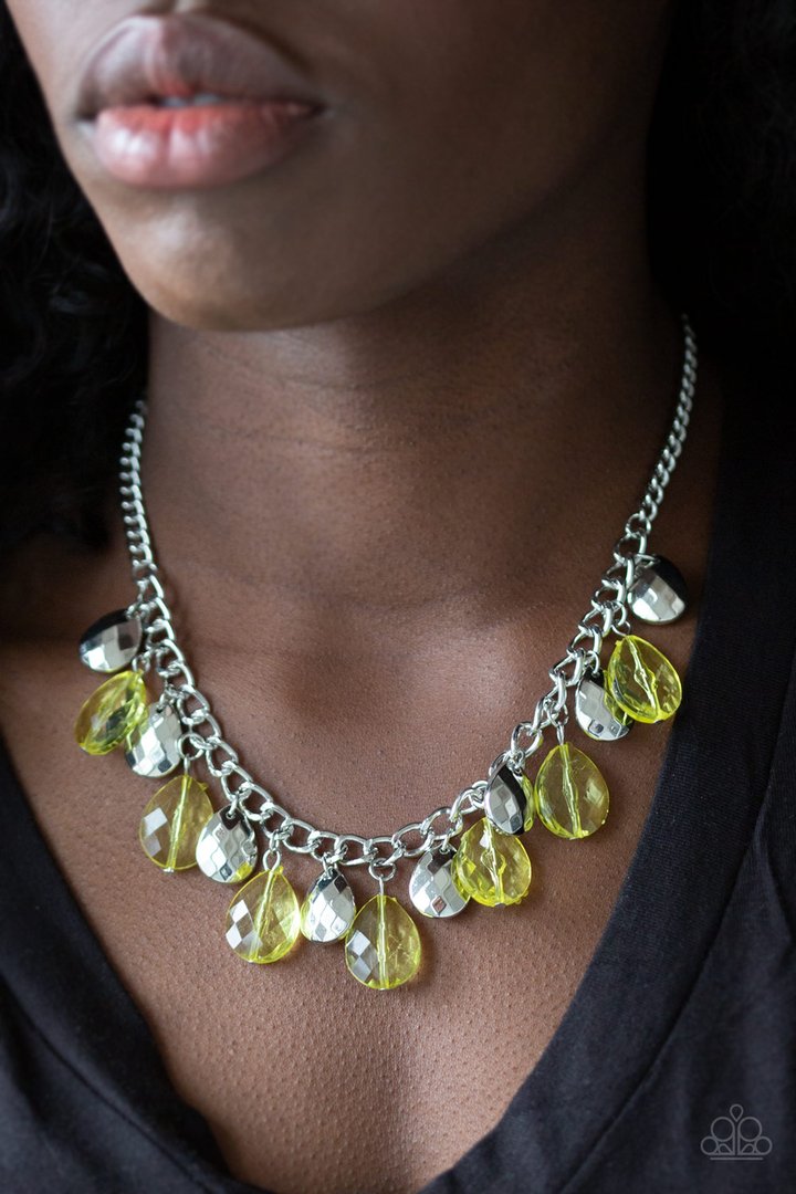 No Tears Like To Cry- YELLOW Necklace