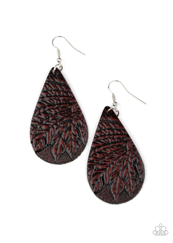 Everyone Remain Palm - Brown earrings