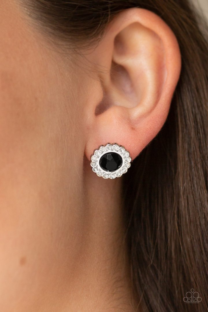 Floral Glow-Black EARRINGS