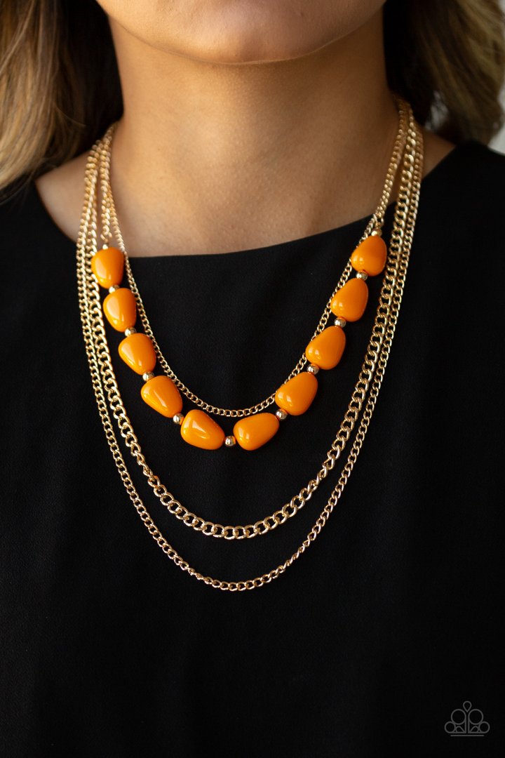 Trend Status  - ORANGE  Necklace