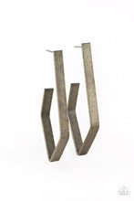 Load image into Gallery viewer, Geo Grand   - Brass EARRINGS
