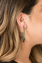 Load image into Gallery viewer, Geo Grand   - Brass EARRINGS
