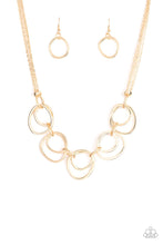 Load image into Gallery viewer, Asymmetrical Adornment  - GOLD Necklace
