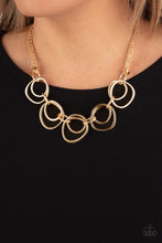 Load image into Gallery viewer, Asymmetrical Adornment  - GOLD Necklace
