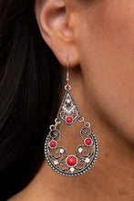 Load image into Gallery viewer, BOEHEMIAN BALL - RED EARRINGS
