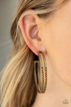 Load image into Gallery viewer, Double the Bling - Brass Earrings
