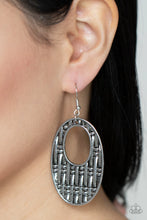 Load image into Gallery viewer, Engraved Edge  - Silver  Earring
