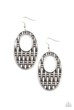 Load image into Gallery viewer, Engraved Edge  - Silver  Earring
