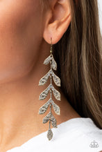 Load image into Gallery viewer, Lead From The Frond - Brass Earring
