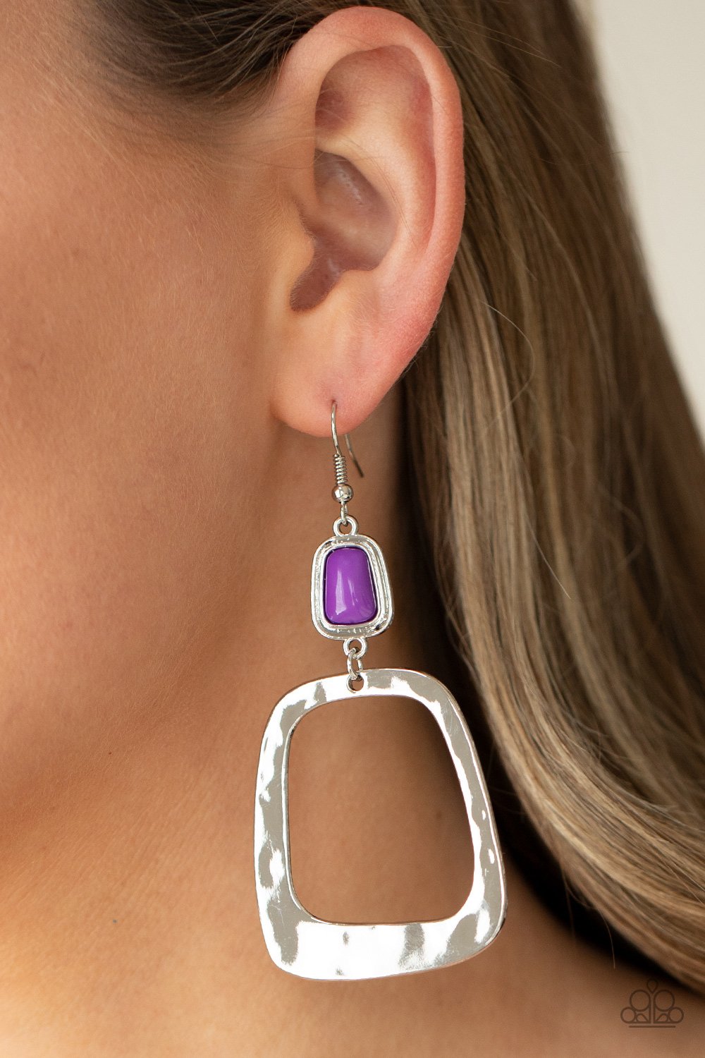 Material Girl Mod  - PURPLE  Earrings