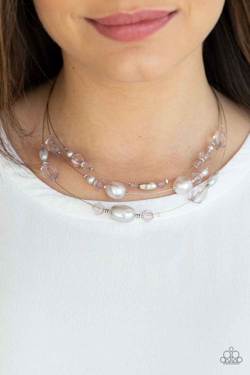 Pacific Pagentry  - SILVER   Necklace