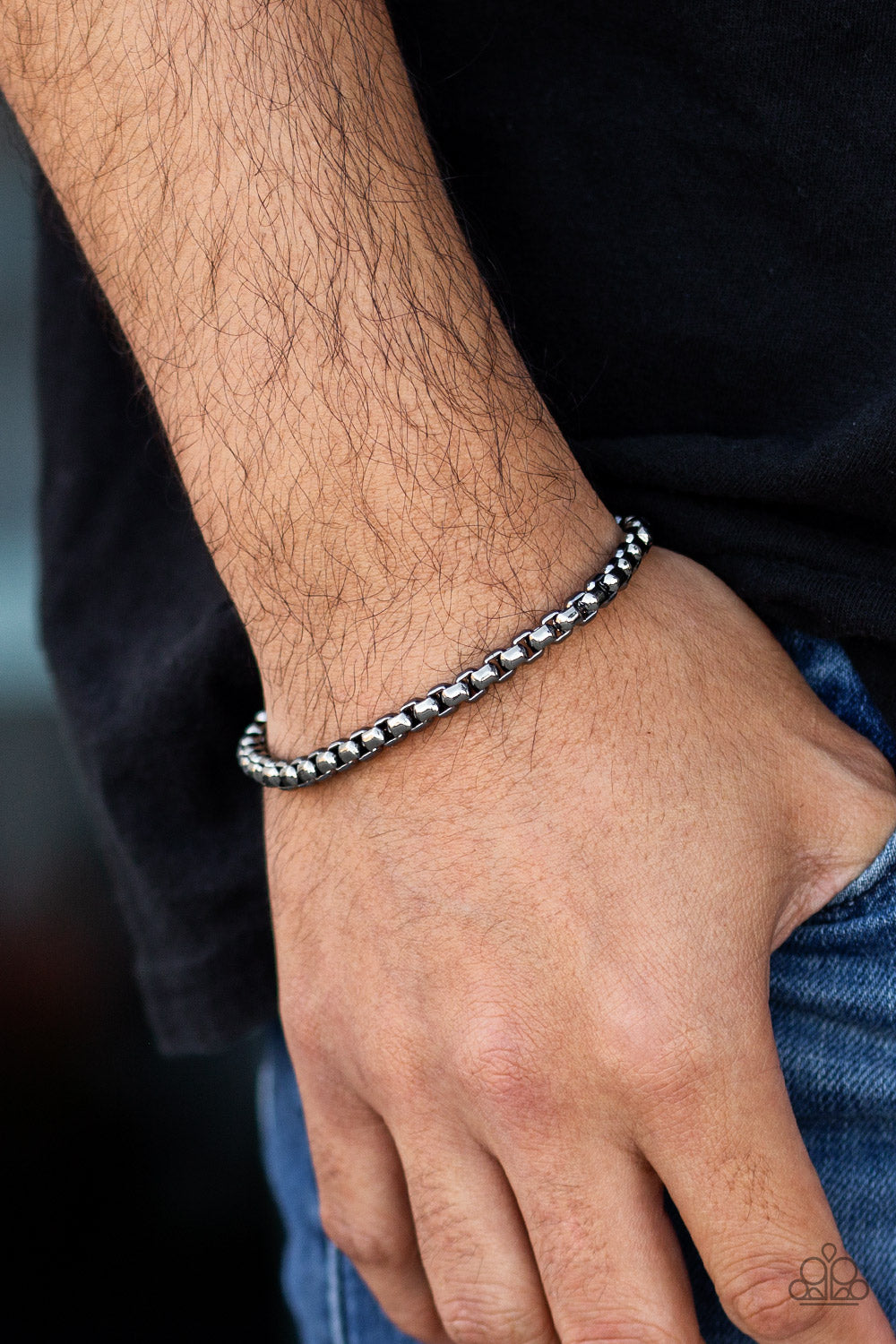 METRO MARATON -  BLACK MEN'S BRACELET