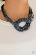 Load image into Gallery viewer, Knotted Knockout - Blue Necklace

