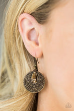 Load image into Gallery viewer, Majestically Mayan --Brass Earring
