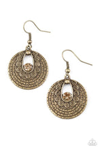 Load image into Gallery viewer, Majestically Mayan --Brass Earring
