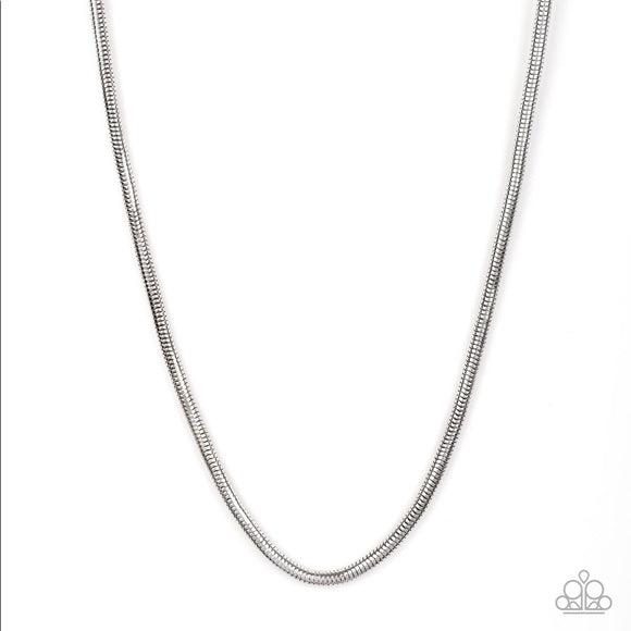 Victory Lap - Silver Urban Necklace- Men's Necklace