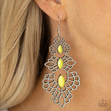 Load image into Gallery viewer, Flamboyant Frills - Yellow  Earring
