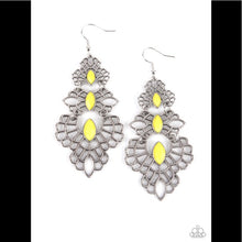 Load image into Gallery viewer, Flamboyant Frills - Yellow  Earring

